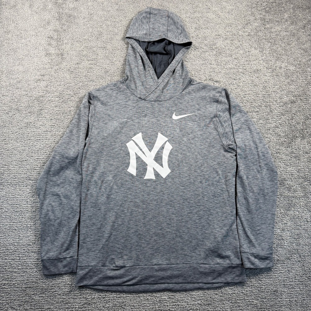 Nike Kids New York Yankees Dri-FIT Hoodie Gray XL 832541-010